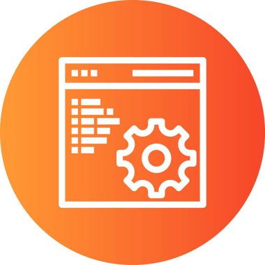 vektör ana hatları web sitesi simgesi 