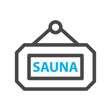 vektör sauna simgesi illüstrasyonu