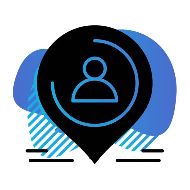 Vektör konumu simge illüstrasyonu