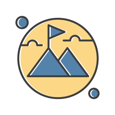 vektör dağ simgesi illüstrasyonu