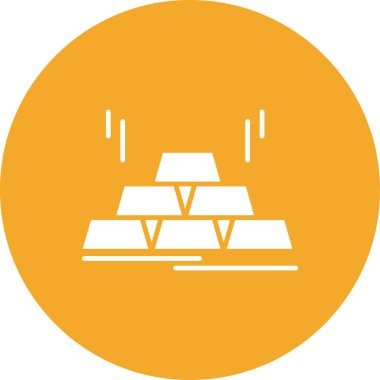  vektör tuğlası altın simgesi