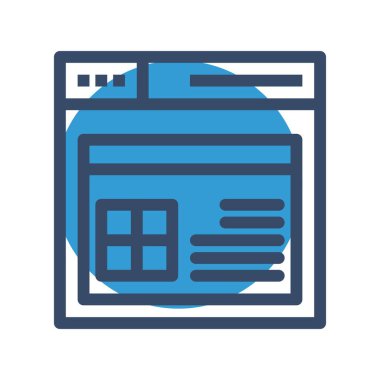 tarayıcı simgesi vektör illüstrasyonu