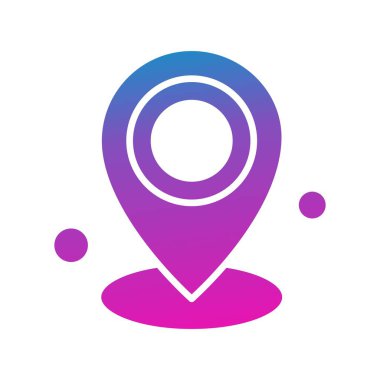 Vektör konumu simge illüstrasyonu