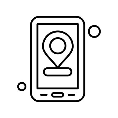 Vektör konumu simge illüstrasyonu