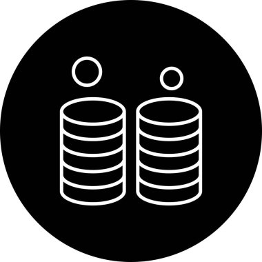 Vektör para simgesi çizimi