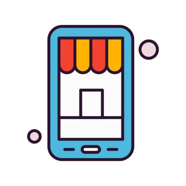 vektör mağaza simgesi çizimi