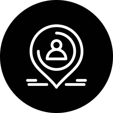 Vektör konumu simge illüstrasyonu