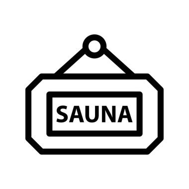vektör sauna simgesi illüstrasyonu