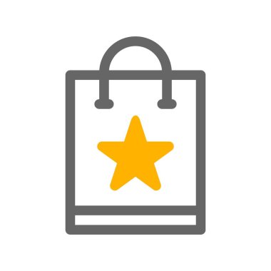 Vektör alışveriş torbası simgesi