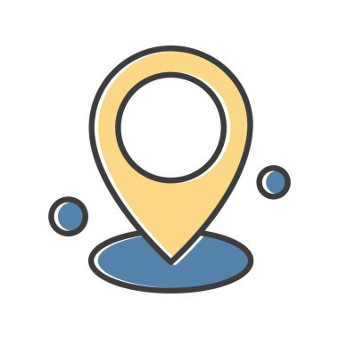 Vektör konumu simge illüstrasyonu