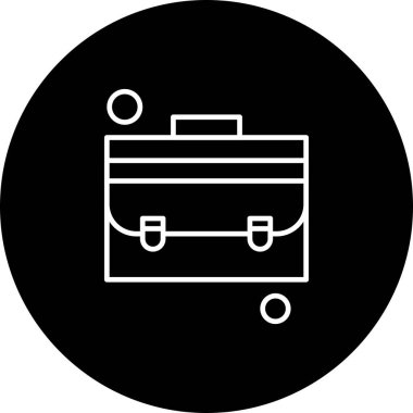 Evrak çantası simgesinin vektör illüstrasyonu