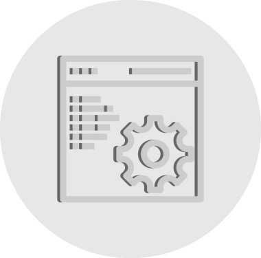 vektör ana hatları web sitesi simgesi 