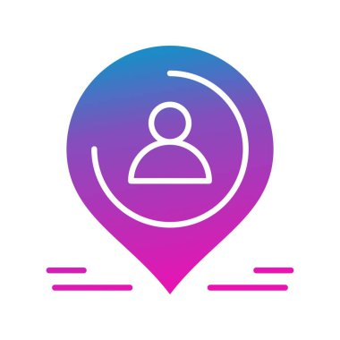 Vektör konumu simge illüstrasyonu