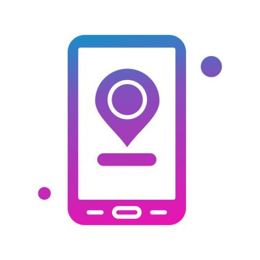 Vektör konumu simge illüstrasyonu