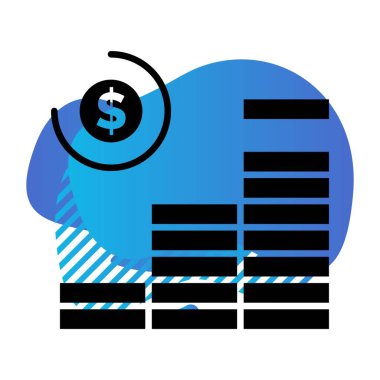 Vektör para simgesi çizimi