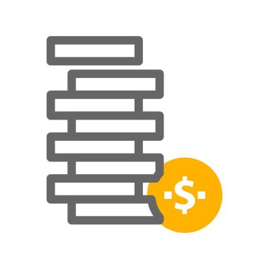 Vektör para simgesi çizimi