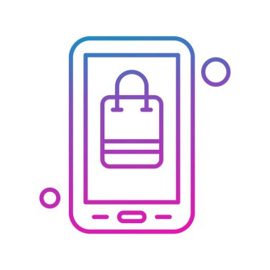 Vektör alışveriş torbası simgesi