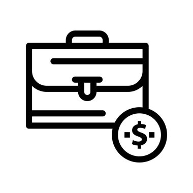 bavul ikonu vektör illüstrasyonu