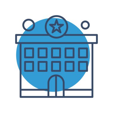 Vektör polis karakolu ico