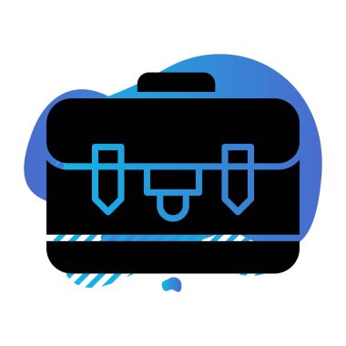 bavul ikonu vektör illüstrasyonu