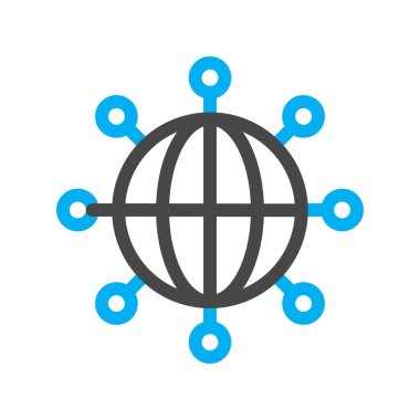 vektör ağ simgesi çizimi