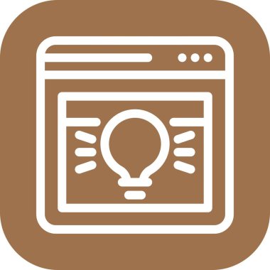 vektör ana hatları web sitesi simgesi 