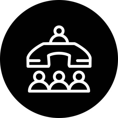 vektör ofisi toplantısı simgesi 