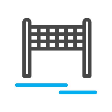  vektör voleybol ağı simgesi