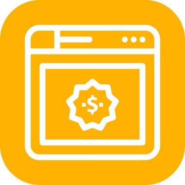 tarayıcı simgesi vektör illüstrasyonu