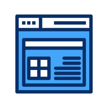 tarayıcı simgesi vektör illüstrasyonu