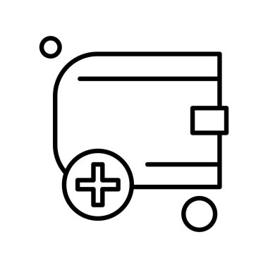 cüzdan ikonu vektör illüstrasyonu