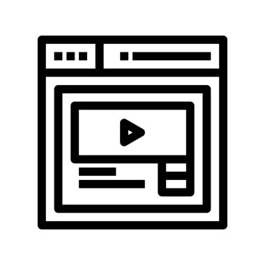 vektör ana hatları web sitesi simgesi 