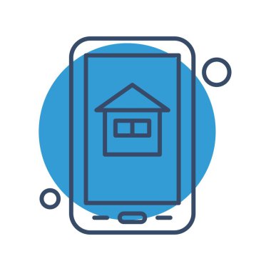  Ev simgesinin vektör illüstrasyonu