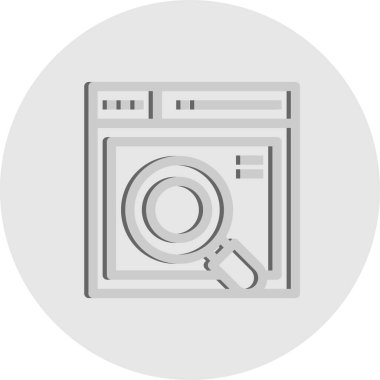 vektör ana hatları web sitesi simgesi 