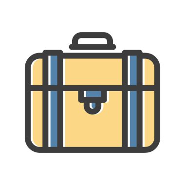 bavul ikonu vektör illüstrasyonu