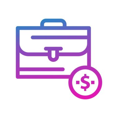 bavul ikonu vektör illüstrasyonu