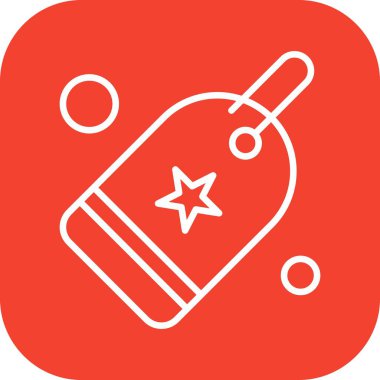  Simge etiketinin vektör illüstrasyonu