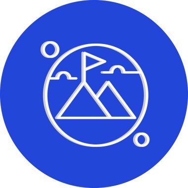 vektör dağ simgesi illüstrasyonu