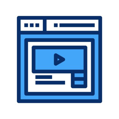 vektör ana hatları web sitesi simgesi 