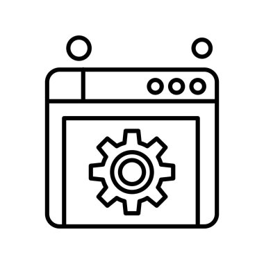 websitesi simgesi vektör illüstrasyonu