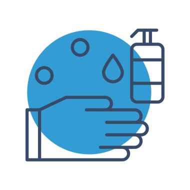 vektör yıkama el ico