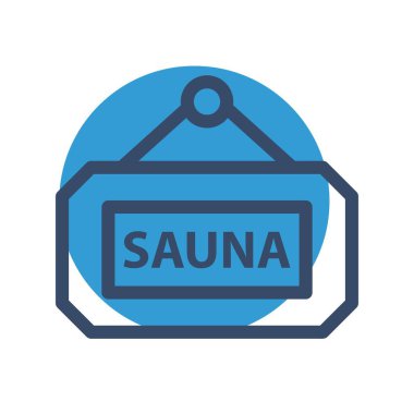 vektör sauna simgesi illüstrasyonu