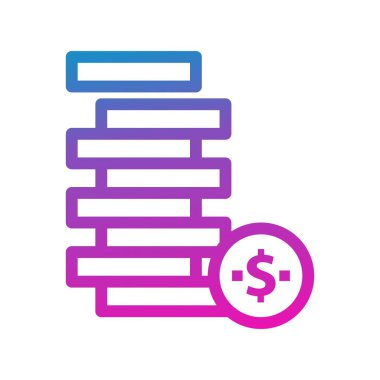 Vektör para simgesi çizimi