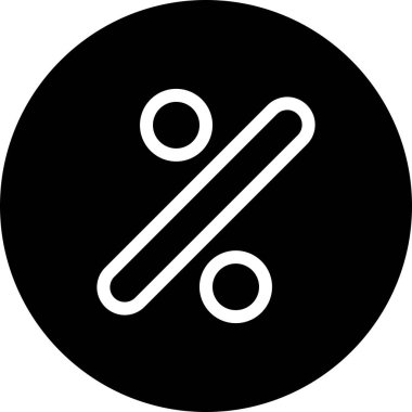 yüzde simgesi vektör illüstrasyonu