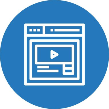 vektör ana hatları web sitesi simgesi 