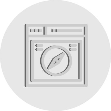 vektör ana hatları web sitesi simgesi 