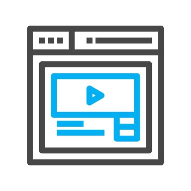 vektör ana hatları web sitesi simgesi 