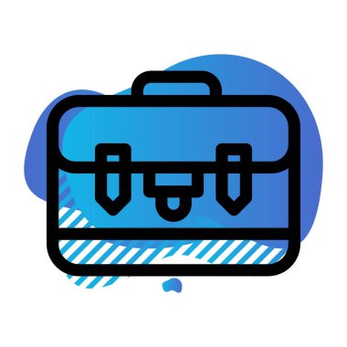 bavul ikonu vektör illüstrasyonu