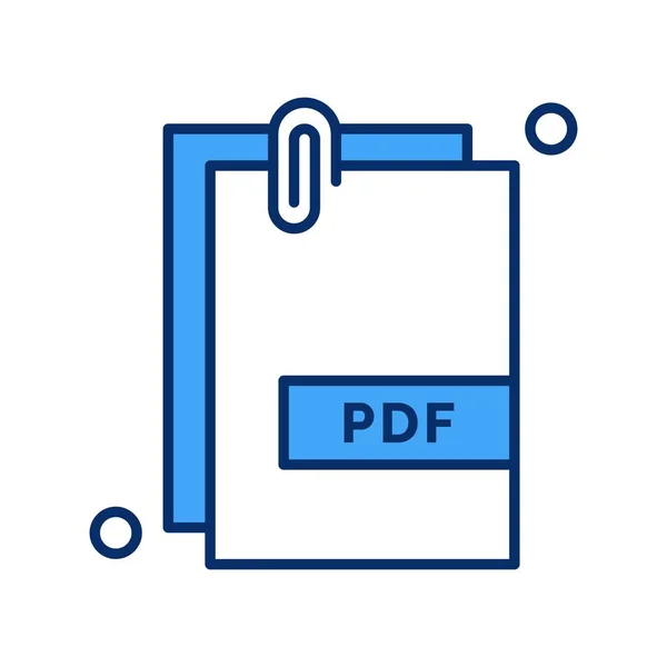 Vektorový Pdf Dokument Ico — Stockový vektor