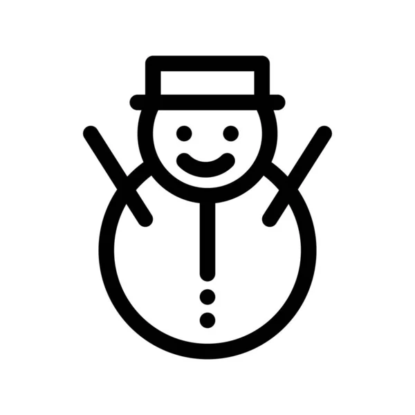 ベクター雪だるまのアイコンイラスト — ストックベクタ